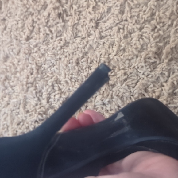 Sparkle Rhinestones Black Velvet High Heels size 7 - Picture 5 of 5